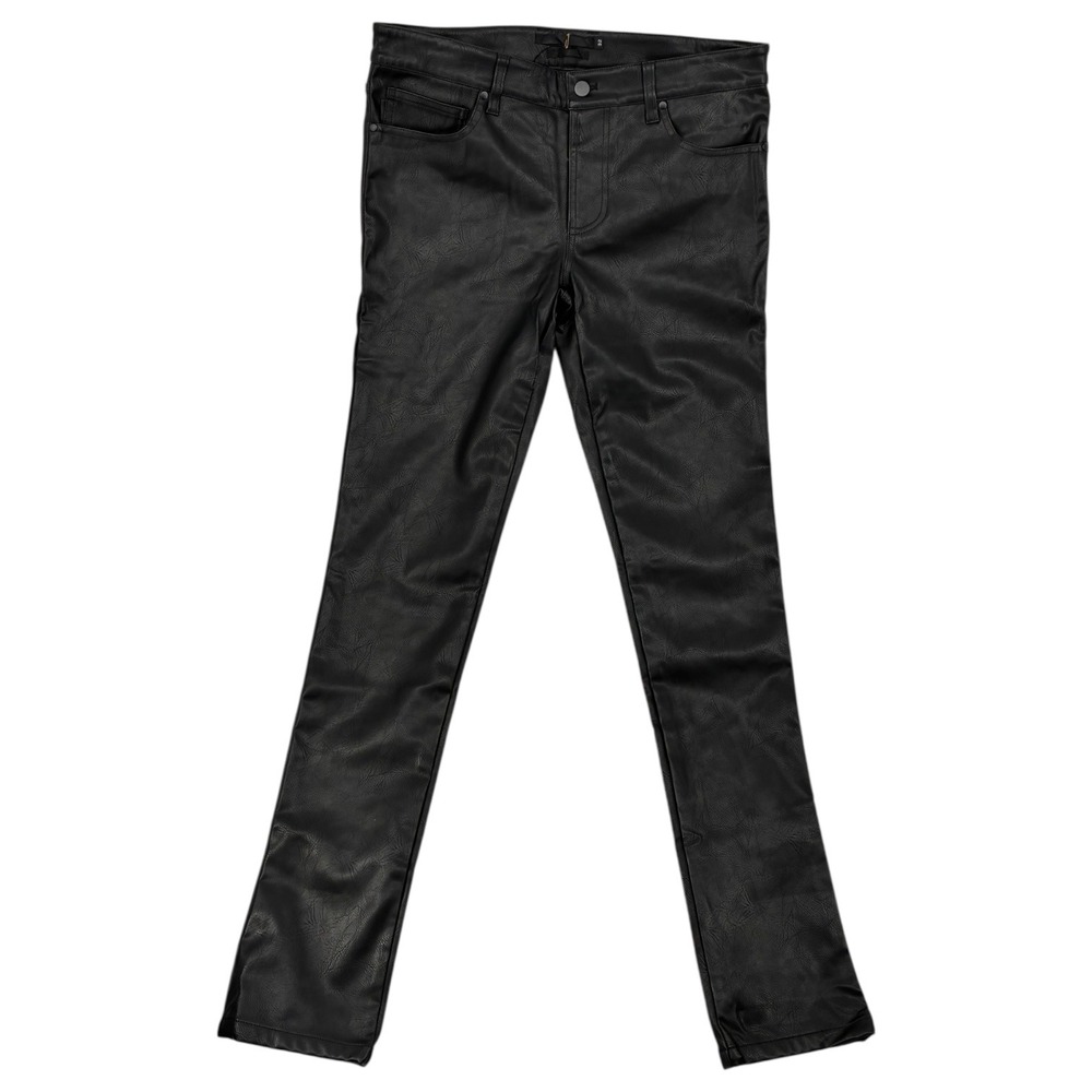 Lip‎ Service Black Faux Leather Pants Needle Fit Y2K Mall Goth Punk Size 32